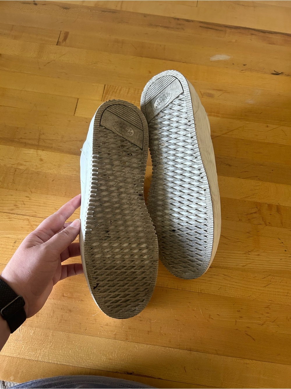 Dr. Scholl’s Womens White Casual Leather Sneakers with Brown Heel - Picture 5 of 5